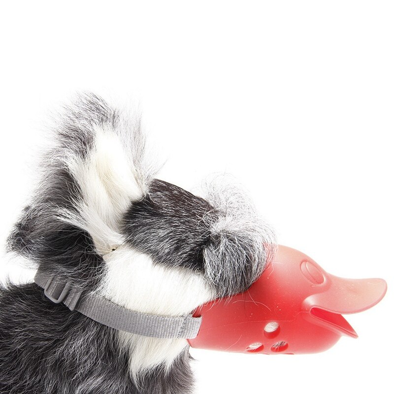 Pet Dog Mask Cute Durable Duck-mouth Shape Mask Muzzle Mouth Cover Silicone Muzzle Bark Anti-bite Masks For Dog