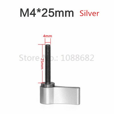 Jadkinsta Verstelbare Handvat 17Mm 25Mm M4 Draad Schroef Adapter L Vorm Locking Schroef Klem Moersleutelmoersleutel Camera Accessoires: M4 25mm silver