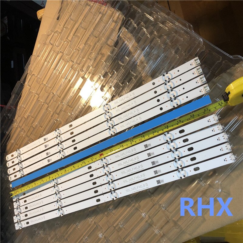 1 sæt= 10 stk led baggrundslys strip til  lg 55 uj 6300 55 uj 6307 55 uj 635v 55 lj 5500 55 uj 635 55 uj 63_ uhd 55 lj 55_ fhd ab