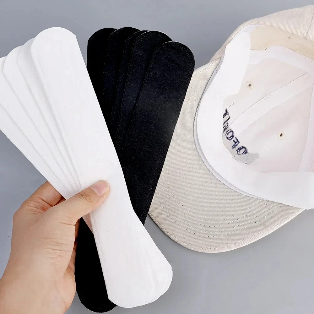Pegatinas absorbentes de sudor para sombrero, Unisex, antisuciedad, cinturón deportivo, llanta, cinta blanca Invisible, almohadillas reductoras de tamaño,