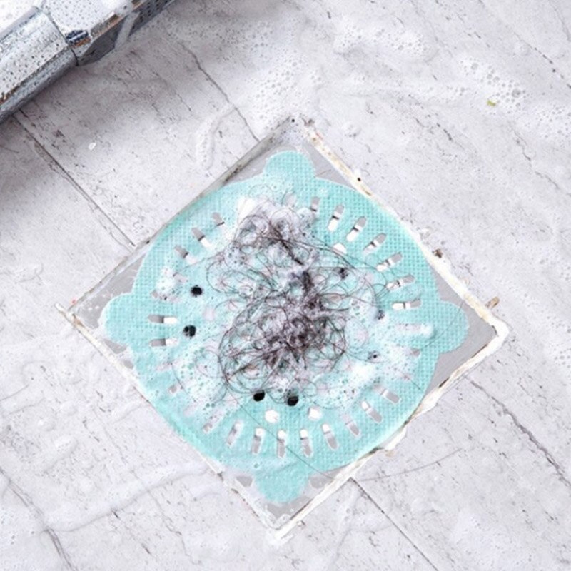 Filtro de agua desechable para desagüe de suelo no tejido, 10 Uds., filtro para el pelo, filtro para el pelo, JAN88