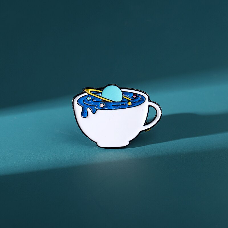Espresso barista kaffe broche mini metal retro brocheess smuk badge cafe kaffe fødselsdag prerent konkurrence souvenir: B