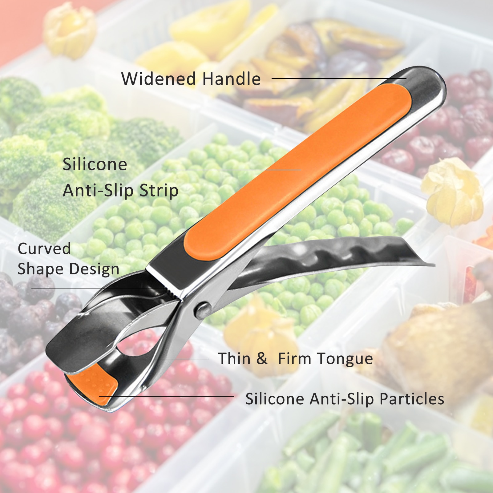 Skridsikker gryde griber klip tallerken skål clip retriever tang silikone håndtag køkken værktøj air friture camping værktøj