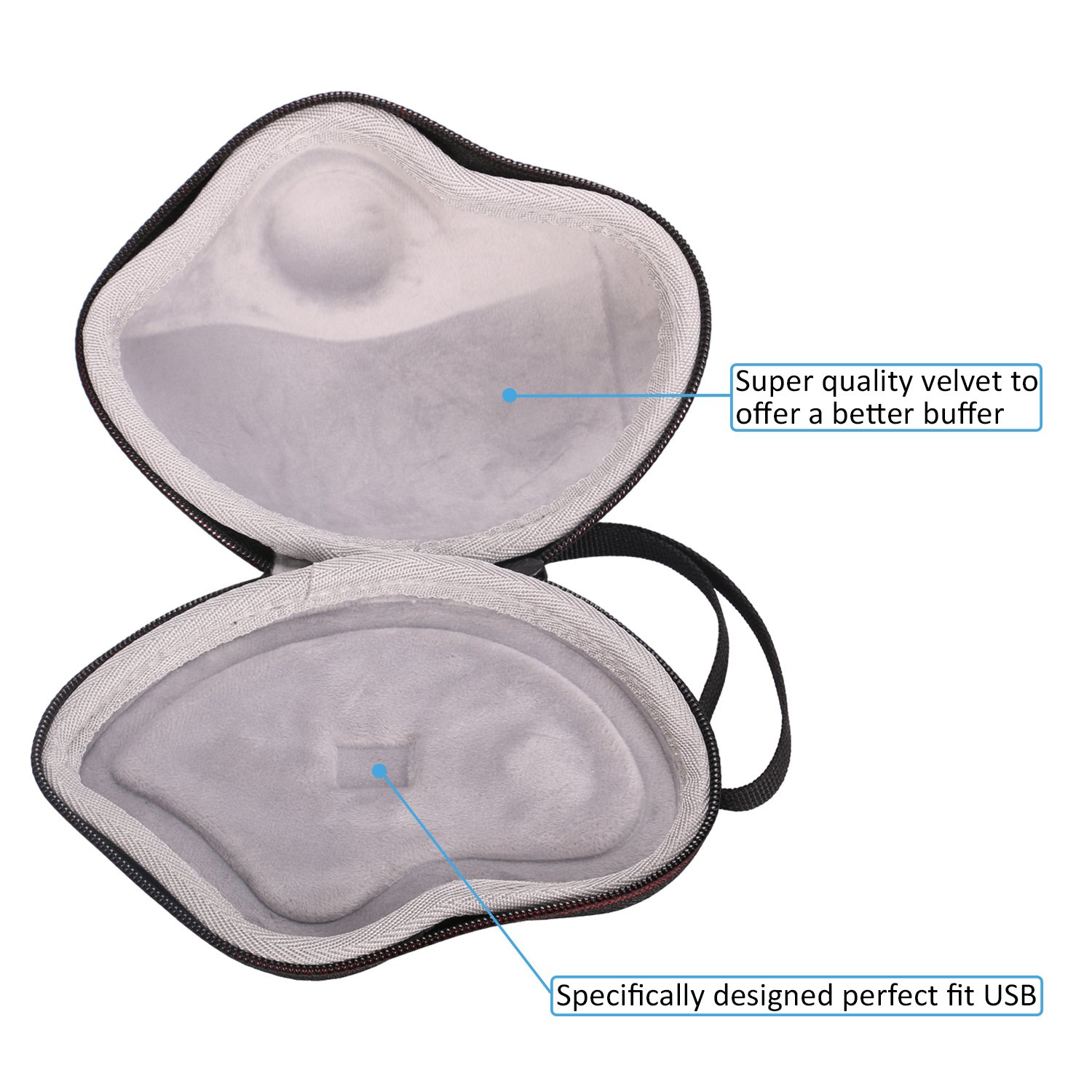 Eva Harde Beschermhoes Reizen Carrying Opbergtas Voor Logitech M570 Draadloze Muis Trackball Draadloze