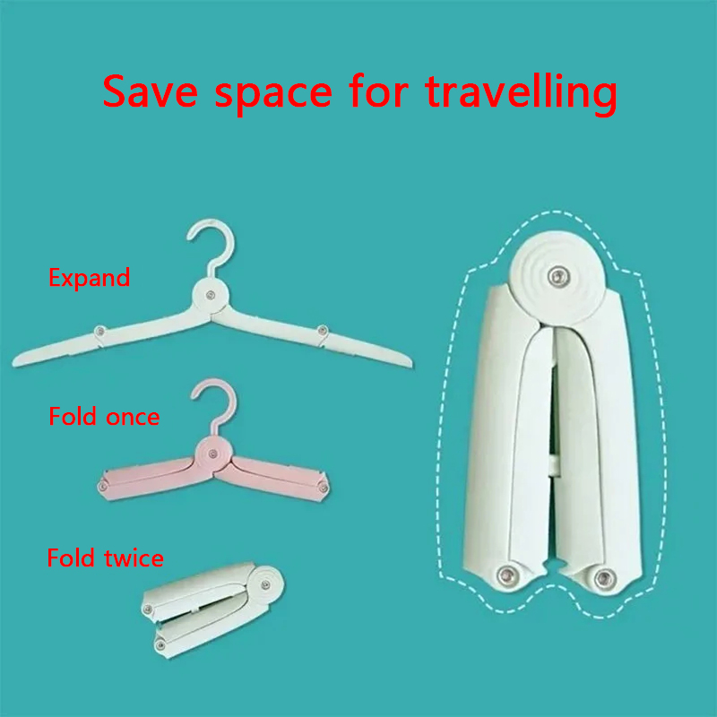 Cintre de voyage pliable, cintres portables d'extérieur, support multifonctionnel, gain de place, antidérapant, rangement facile