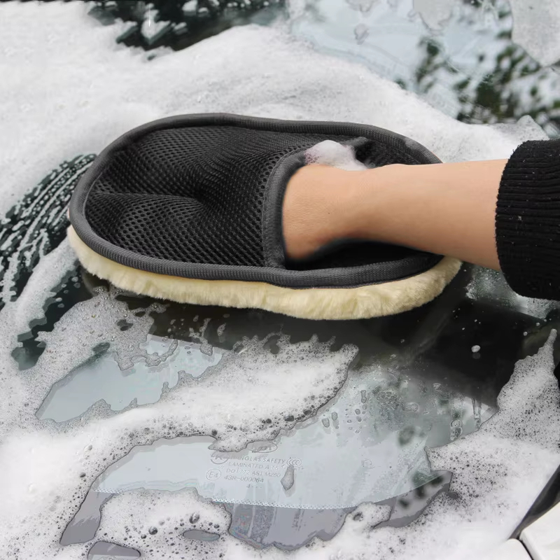 Auto Reinigung Schwamm Handschuh Auto Polieren Waschen Mitt Handschuhe Mikrofaser Waschen Für Automotive Küche Häuser Reiniger Wolle
