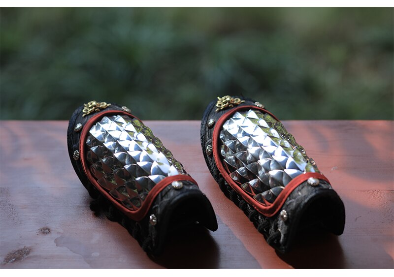 Ancient Hanfu Wrist Guard Men Women Chinese Ming Dynasty Cosplay Accessories Dragonscale Armguards Hanfu Armor Golden Silver