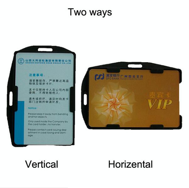 Xrhyy multifarver 2 stykker id-badgeholdere 2-- sidet åbent ansigt stift id-kortholder