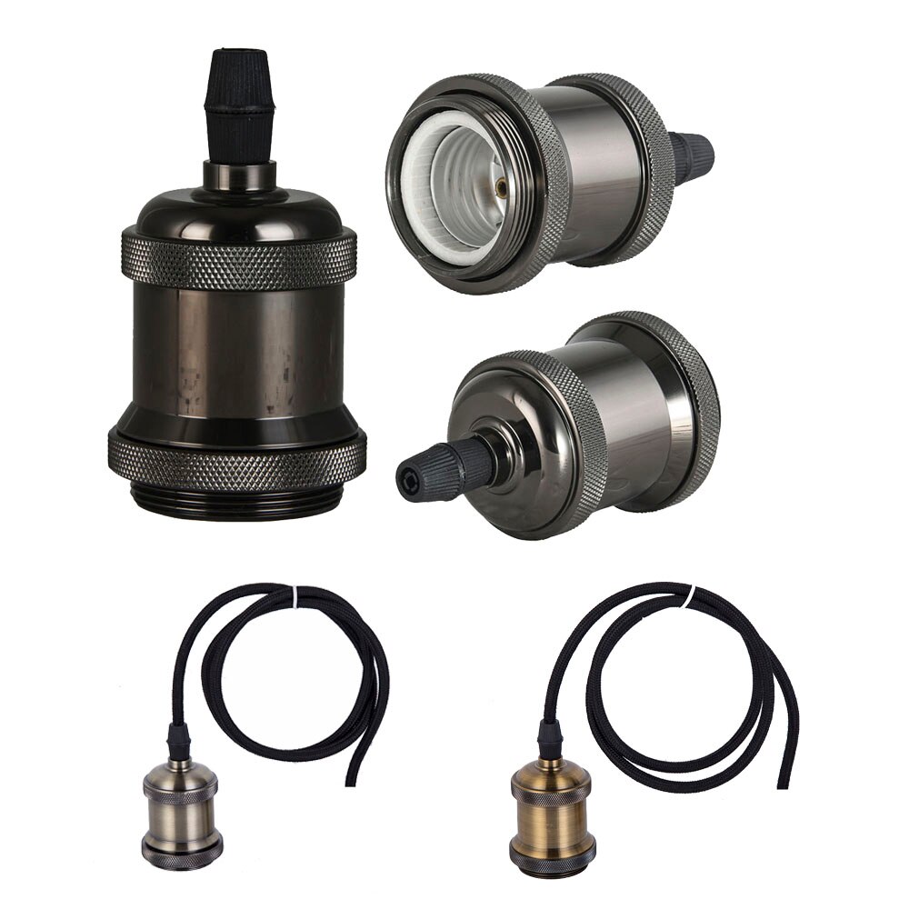 Aluminium Licht Socket Industriële Fittings Lamphouder Armatuur Lampvoet Met Zes Kleur E26 E27 Lamp Basis