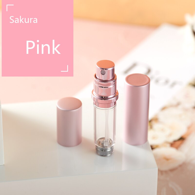 IDoris perfume vaporizers Bottled bottoms filled with perfume high-end travel portable spray small sample empty bottle dispenser: Pink