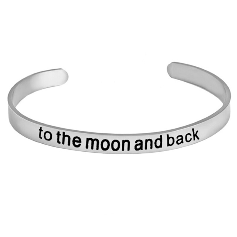 Elegante à lua e volta curvo rotulação titânio pulseira de aço: SV