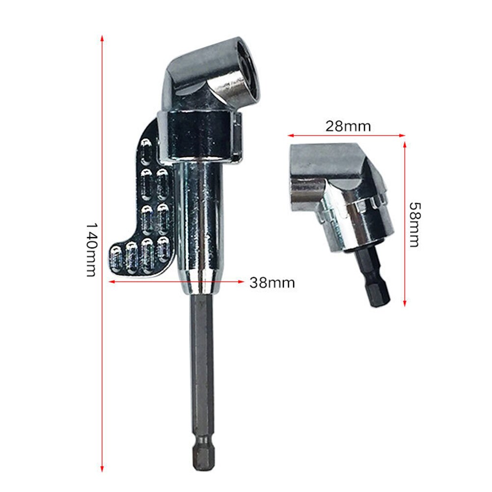 105 Degree Right Angle Drill Extension Shank Quick Change Driver Drilling Screwdriver Magnetic 1/4"Hex Socket Close Corner Tool