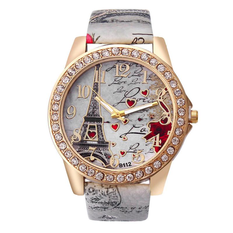 Mode Vrouwen Lederen Casual Horloge Luxe Analoge Quartz Crystal Horloge Casual Vrouwelijke Horloge Luxe