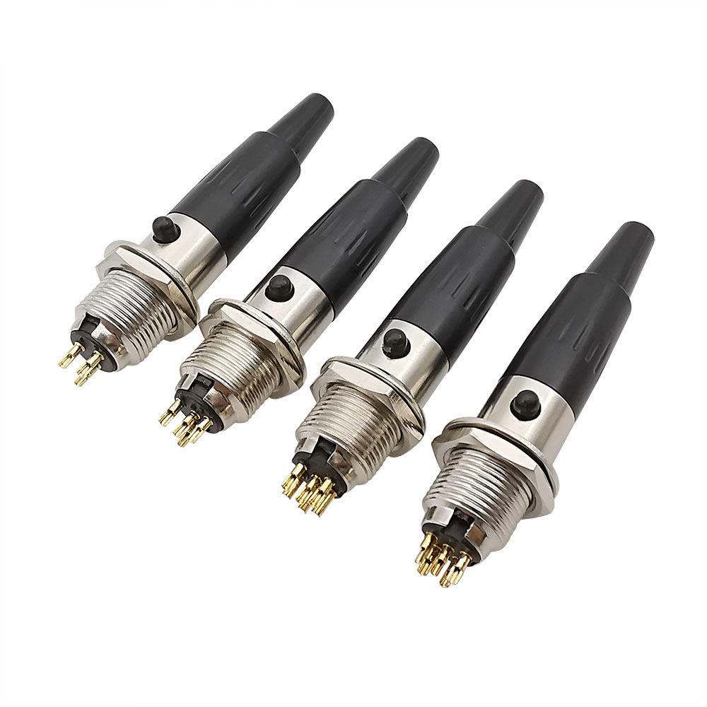 Mini XLR 3 pines 4 pines 5 pines 6 pines enchufe hembra macho micrófono conector de Audio Cable adaptador de micrófono de soldadura