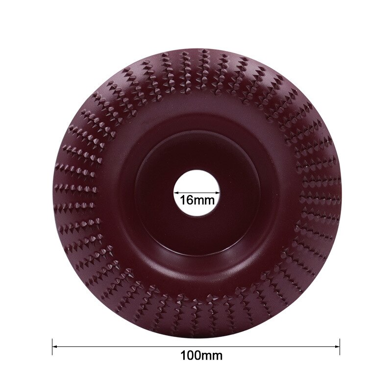 Gorąca sprzedaż wolframu drewno karbidowe tarcze szlifierskie szlifierka kątowa tarcze szlifierskie metalowe plastikowe drewno narzędzie ścierne: 100mm wine red arc