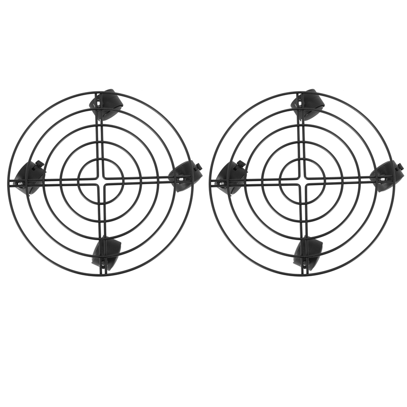 Support de Pot de fleurs en métal, chariot sur roues, outils de jardin intérieur et extérieur (2 pièces): Default Title