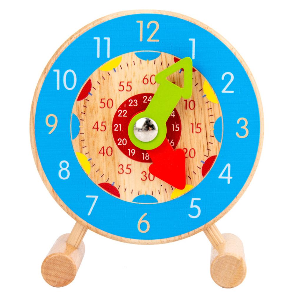 Orologio in legno tempo didattico giocattolo bambini apprendimento orologio digitale cognitivo educazione precoce giocattolo educativo regalo di compleanno: D