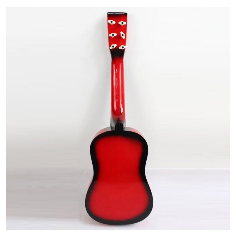 23inch Guitar Mini Guitar Basswood Kid's Musical Toy Acoustic Stringed Instrument with Plectrum 1st String Red