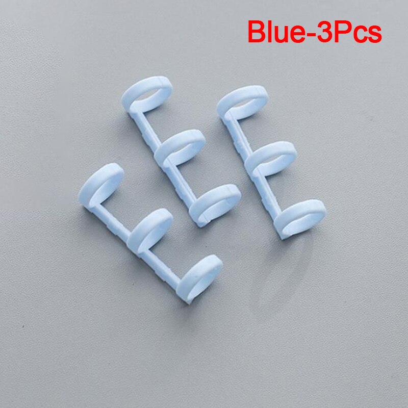 Metal Book Binders Loose Leaf 3 Ring Calendar Circle Binder For Scrapbooking Album Hinged Rings School Binding Paper Clip: Blue 3pcs