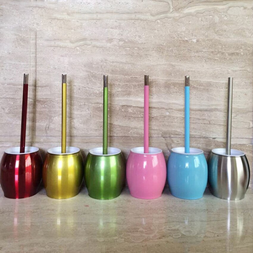 Toilet Brush With Holder Stainless Steel Toilet Scrubber Toilet Bowl Brush and Holder Toilet Brushes for Bathroom