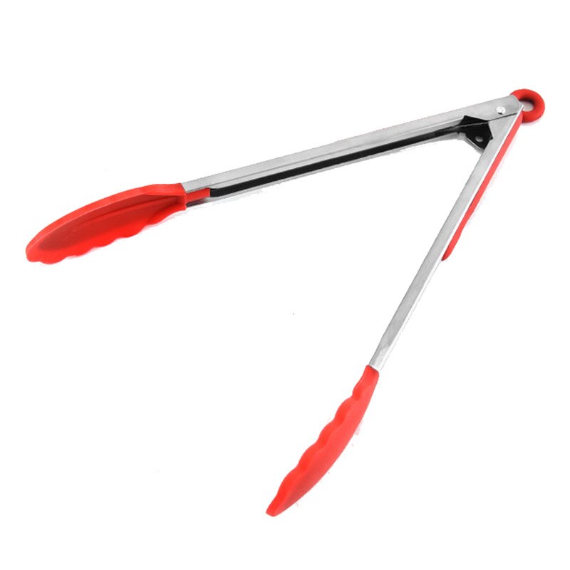 Nicht-Stick Küche Zubehör 7 Zoll für Steak Grill Clip Kochen Tong Mehrzweck 430 Edelstahl/Silikon Lebensmittel ordner