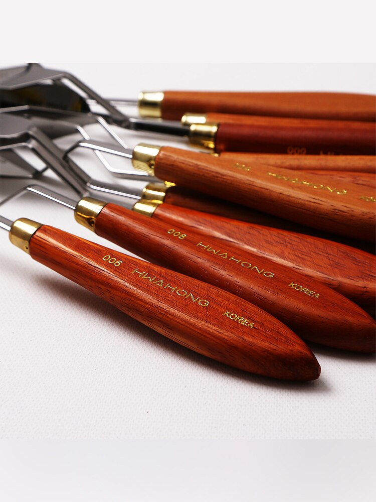 Original Korean Hwahong Oil Painting Knife Set Gouache Blade Stainless Steel Oil Painting Scraper