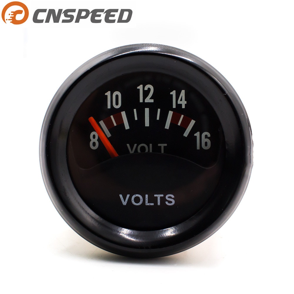 CNSPEED 52mm 2 ''Auto Voltmeter 8-16V Volt Gauge Meter Instrument YC100838