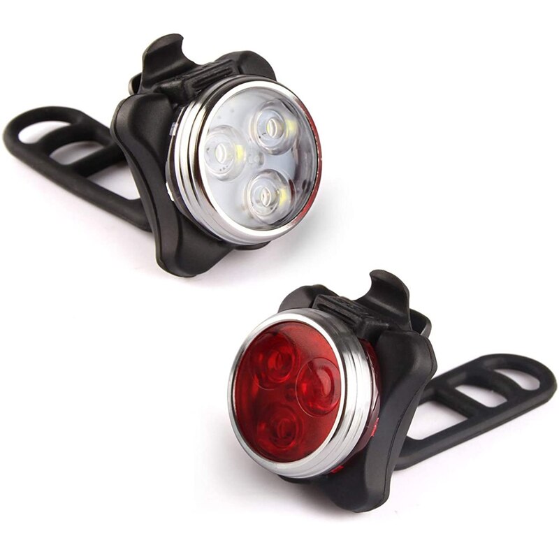 Bike LED Bicycle Light USB Rechargeable Set Mountain Cycle MTB Back Rear Flashlights Luces Bicicleta 3 Modes Bike Accessories