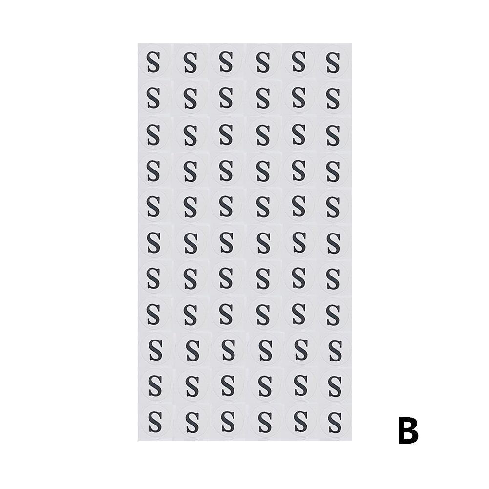 Etiquetas de tamaño autoadhesivas de papel para ropa, zapatos, tamaño, etiqueta adhesiva, tamaño Xs/S/M/L/Xl: B
