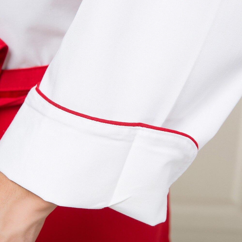 Chef's Uniform Long Sleeve Female Outfit Hotel Chef Clothing Women Chef Jacket Bakers Uniform Plus Size B-5595