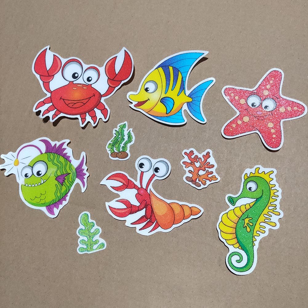 Non Slip Bathtub Stickers Marine Life Bathroom Adhesive for Bath Tub Stairs Shower Room Bath Safety Stickers Bathtubs BDF99