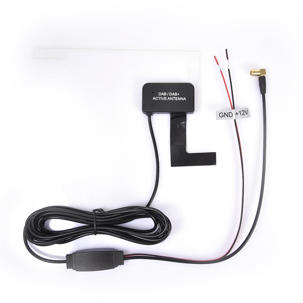 12V Glass Mount Car DAB Digital Radio Patch Aerial Antenna Adhesive Transparent Built-in Antenna European Car Accessories