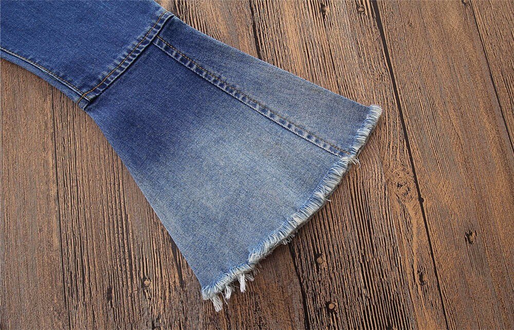 SAGACE lässig Fackeln Kleinkind Mädchen Jeans Schlauch Baby Mädchen Patchwork Hosen verlieren Täglichen Kühlen Denim Jeans Für freundlicher