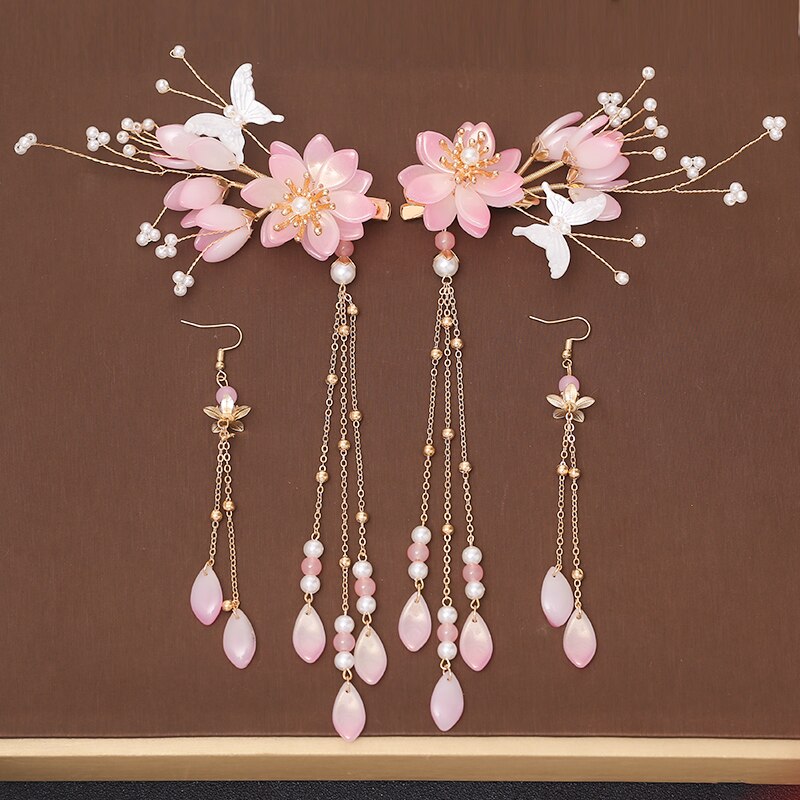 Han Chinese Kleding Accessoires Een Paar Hairclips Fringe Side Clip Haarspeld Antieke Haarspeld Hoofd Accessoires Oude Kostuum: 04