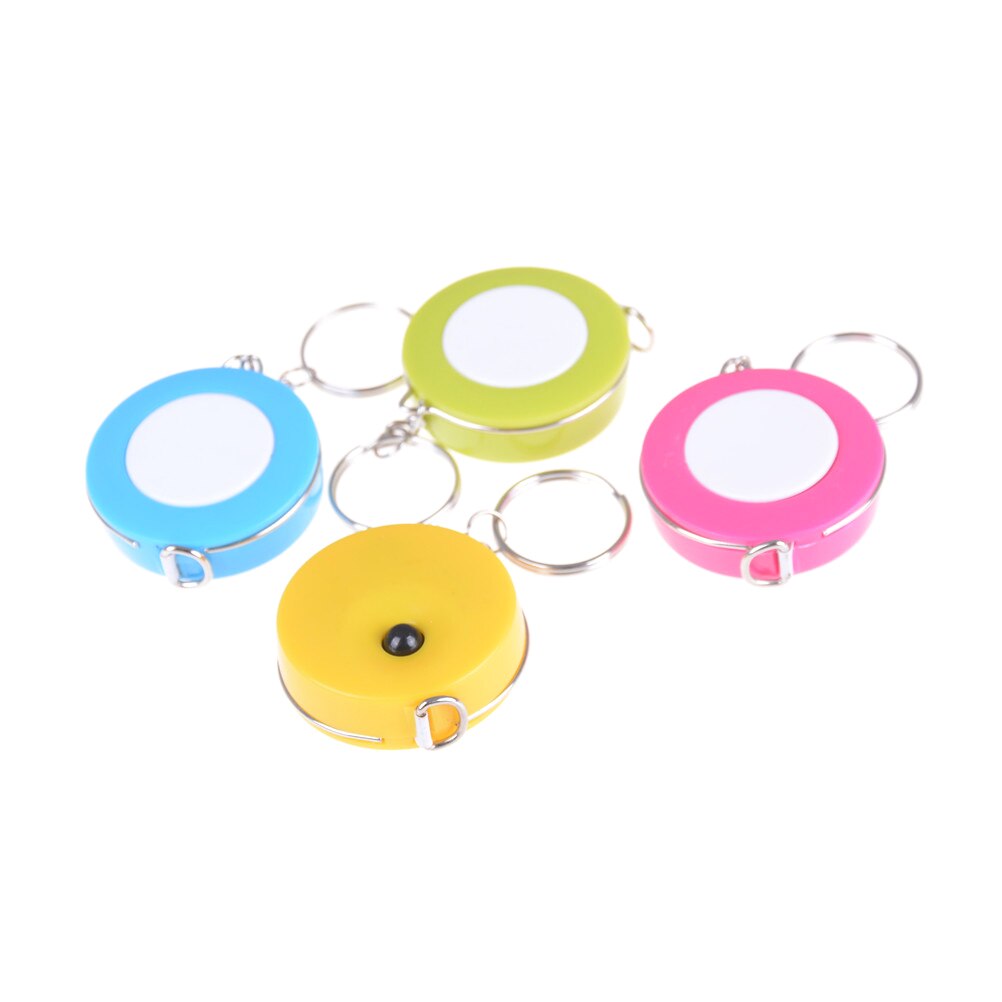 Mini Cute Tape Measure With Key Chain Plastic Portable 1.5m Retractable Ruler Centimeter/Inch Tape Measure