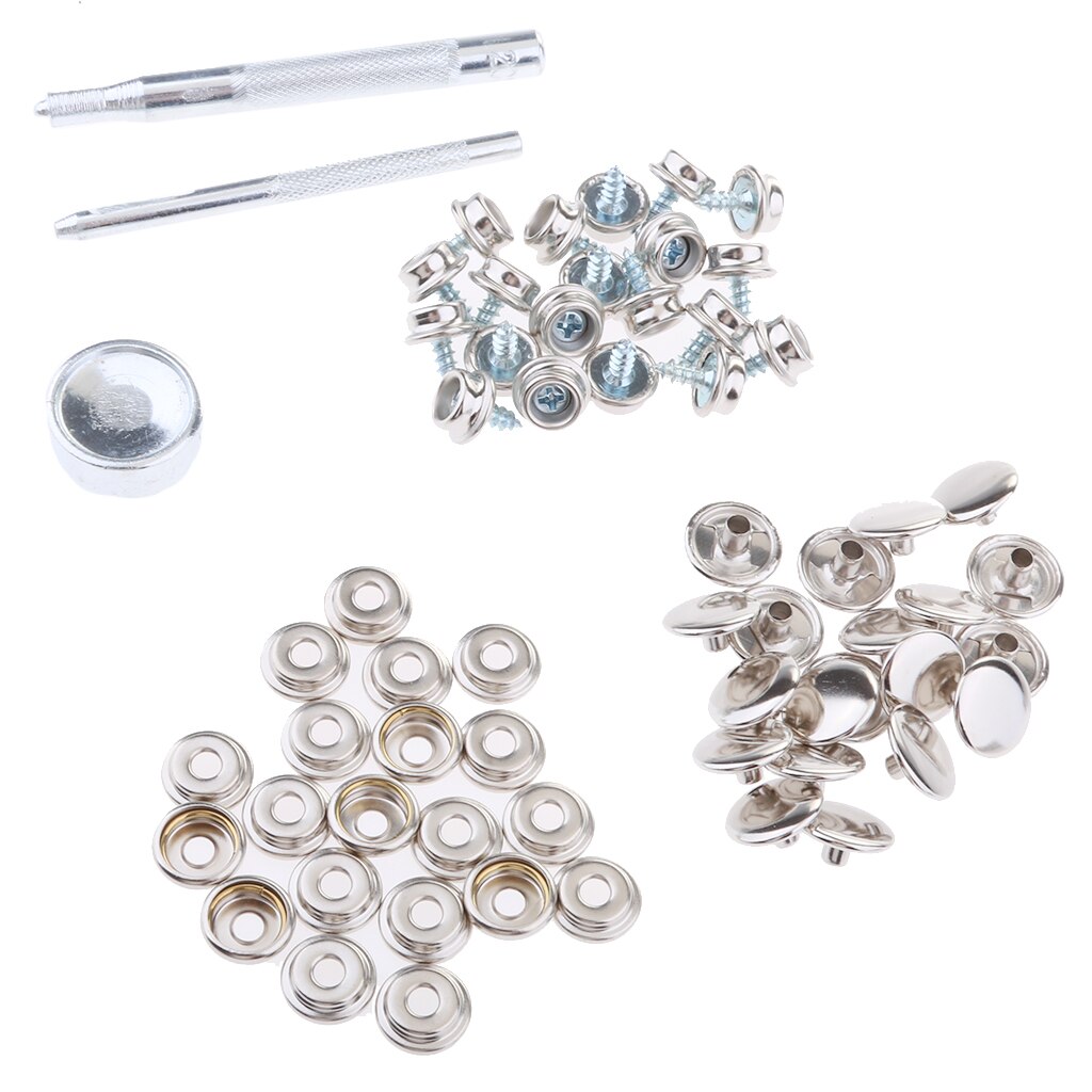 153 stück Edelstahl Stiefel Marine 12mm Verschluss schnappen Abdeckung Geschmack Buchse Presse Zucht Schraube Bausatz
