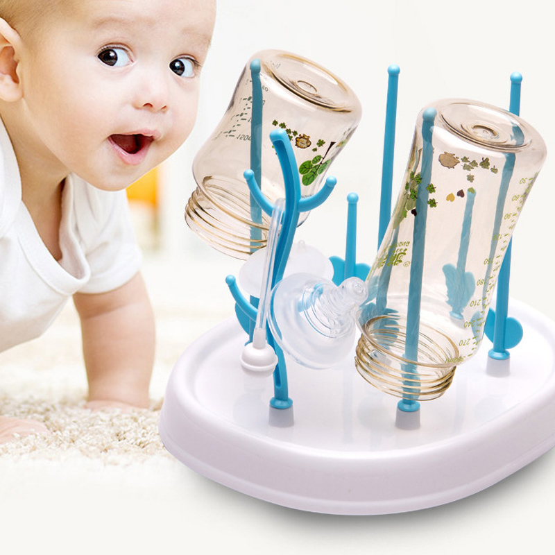 Baby Fles Droogrek Eenvoudige Boom Vorm Cleaning Droger Afdruiprek Afneembare Nuttig Zuigelingenmelk Cup Tepel Fopspeen Houder