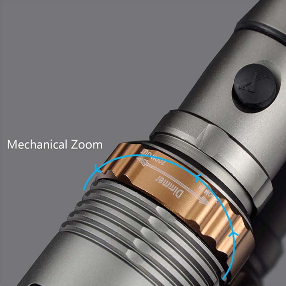 Pocketman 8000LM XM-T6 LED Zaklamp Oplaadbare LED Zaklamp Krachtige Lantaarn met 18650/AAA Batterij Direct Lading
