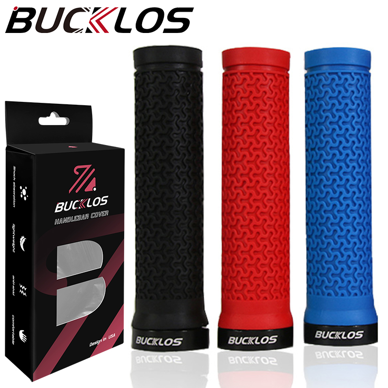 BUCKLOS Bicycle Handlebar Grips Lock on Bike Handle Damping Mountain Bike Grip Anti-slip MTB Cuffs Waterproof Bicycle Grip