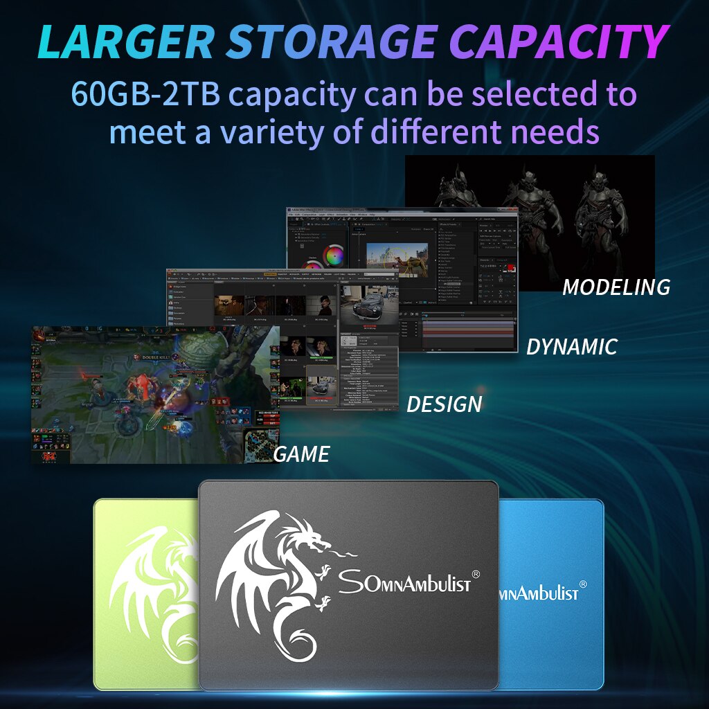 SSD Metal Solid State Drive 120GB 2.5 SATA3 SSD240GB SATAIII 480GB Built-in SSD Laptop Solid State Drive 960GB 2T