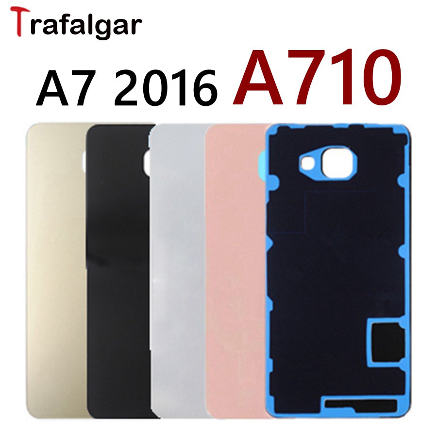 For SAMSUNG Galaxy A7 Back Glass Battery Cover A710 For 5.7" SAMSUNG A7 Battery Cover A710F Rear Door Housing Case