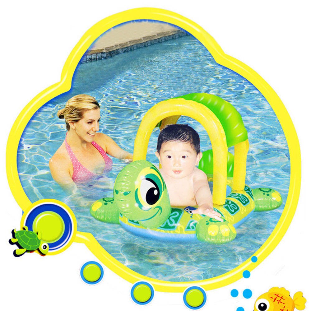 Swimming pool water toys baby swimming circle floating Plate Water toys floats Sunshade Baby Infant Float Seat Car