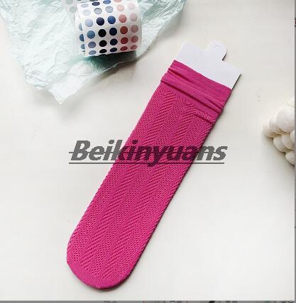 Zomer Dunne Kinderen Sok Hollow Out Mesh Sokken Kinderen Snoep Kleur Crus Anti-Muggen Sokken Van De Meisjes calcetines: style 7