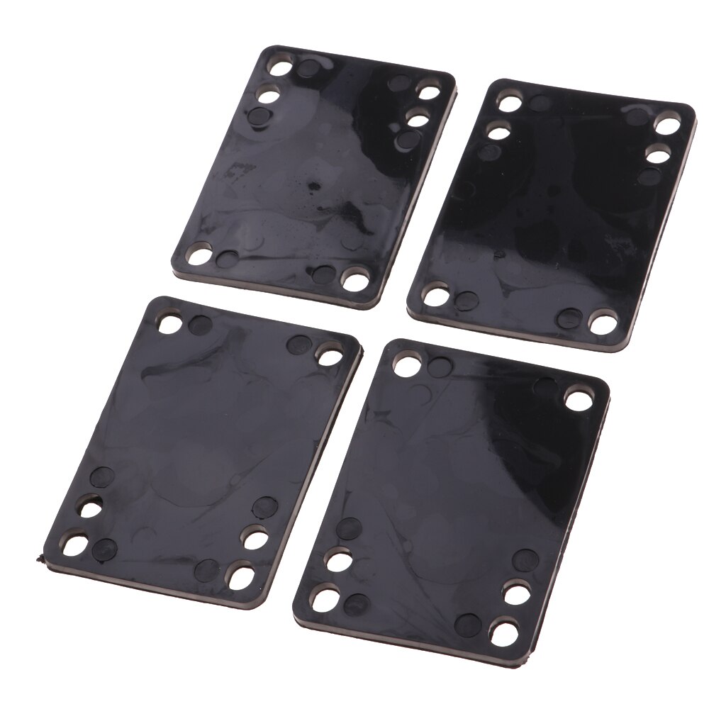 4 Pieces Skateboard Riser Pads Longboard Shockpads Trucks Deck Replacement Part for Skateboarding 76x55mm