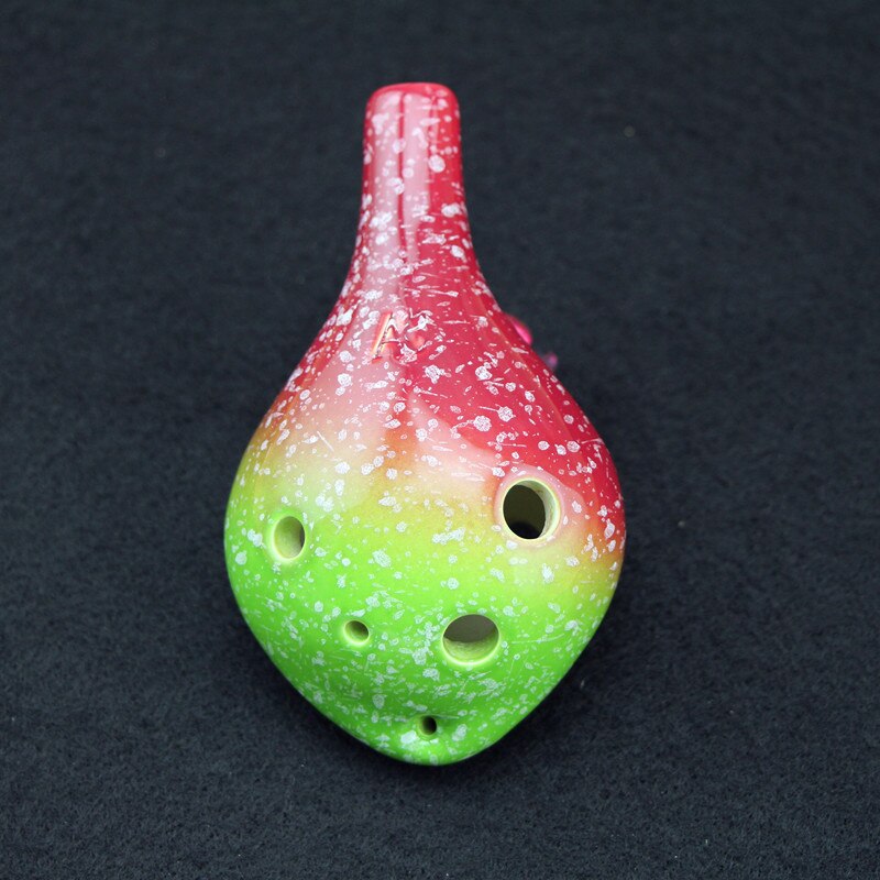 Alta Qualidade de Estrela Da Série Cabeça Redonda 6 Furo Alto C Ocarina Ocarina Instrumento Musical Estilo de Escrita Profissional Presente Do Amante: Color 2