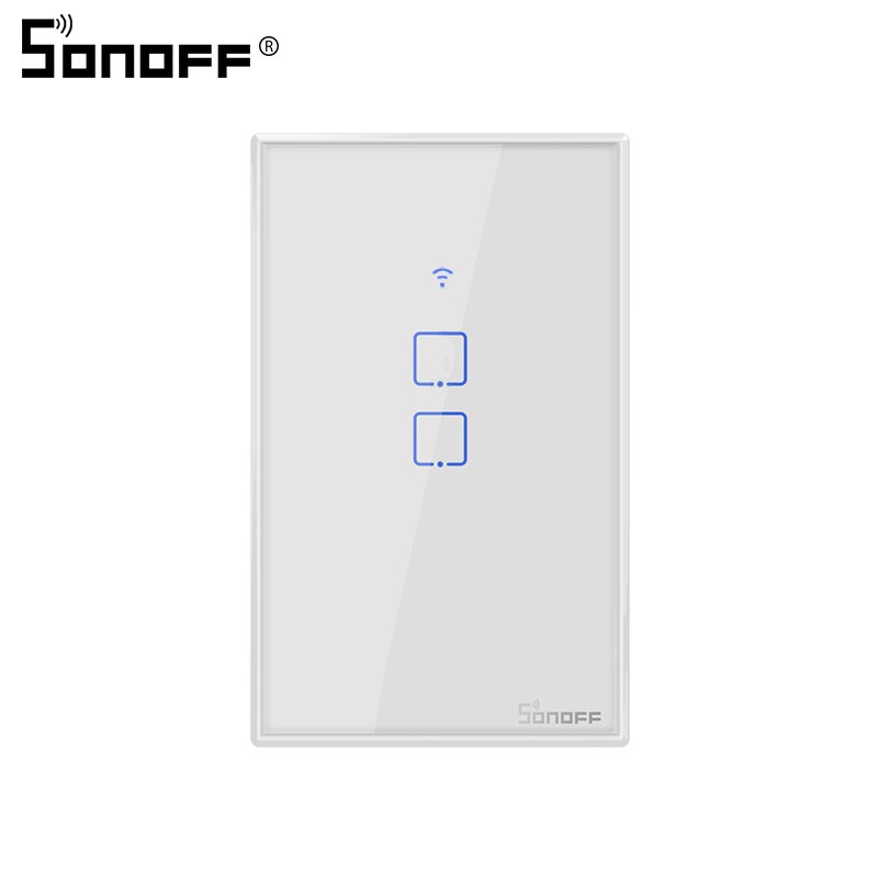 SONOFF Tx T0 US/ue/royaume-uni 1/2/3 Gang Wifi panneau de commutateur d'éclairage mural tactile/voix/contrôle d'application Eweilink domotique intelligente Alexa IFTTT: SONOFF T0 US 2C