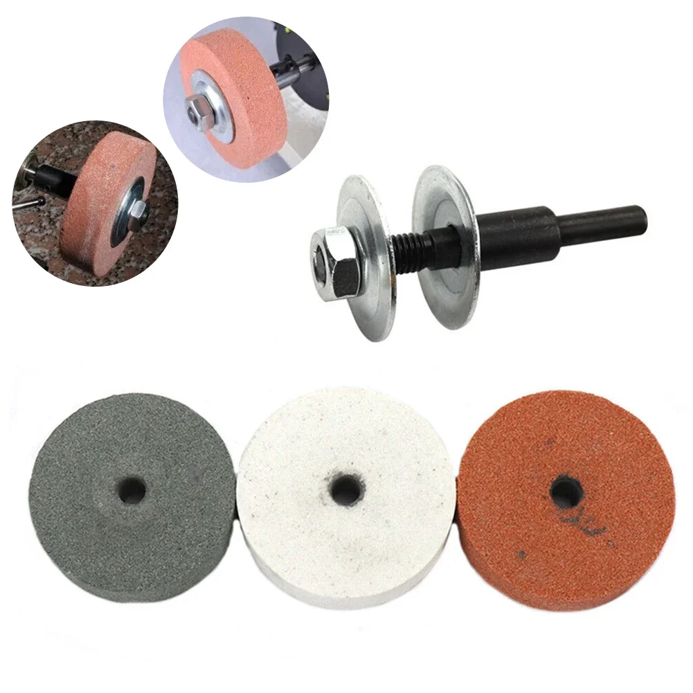 3" Grinding Stone Polishing Wheel 10mm Bore Set For Bench Grinder Metal Working Ceramic Tool Accessories