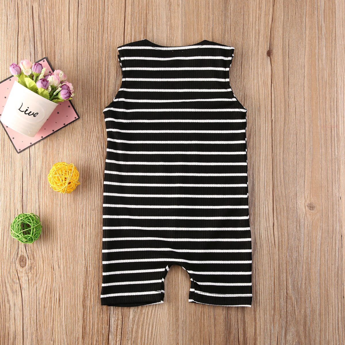 Neue Nette Baby Mädchen Jungen Rippe Streifen Ärmellose Gesamt Kleinkind freundlicher Rundhals ziehen-auf Overall kurze Hose