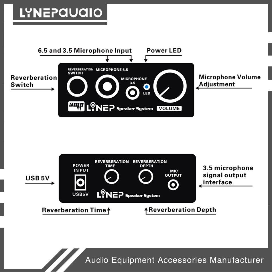 Microphone Preamp 2-Way MIC Pre-Amplifier Reverberation