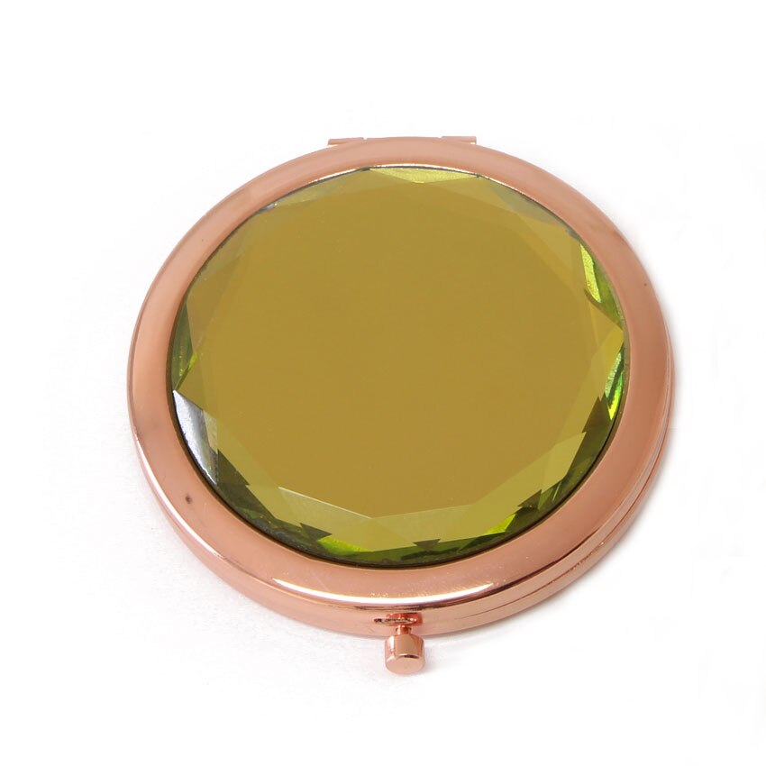 Modieuze Draagbare Metalen Compacte Rose Gouden Make-Up Spiegel